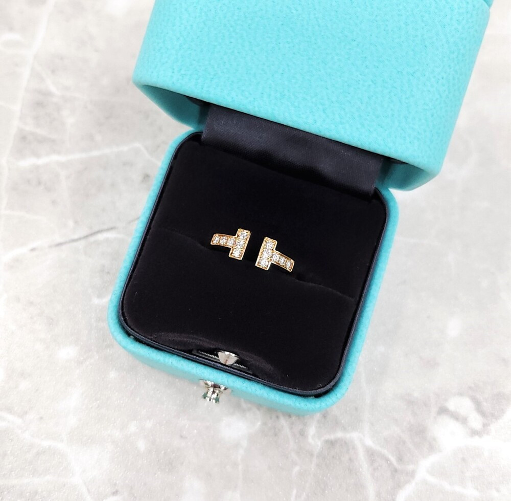 [럭스유] 티파니앤코 다이아몬드 티파니 T 와이어 링 18K 로즈골드 5호