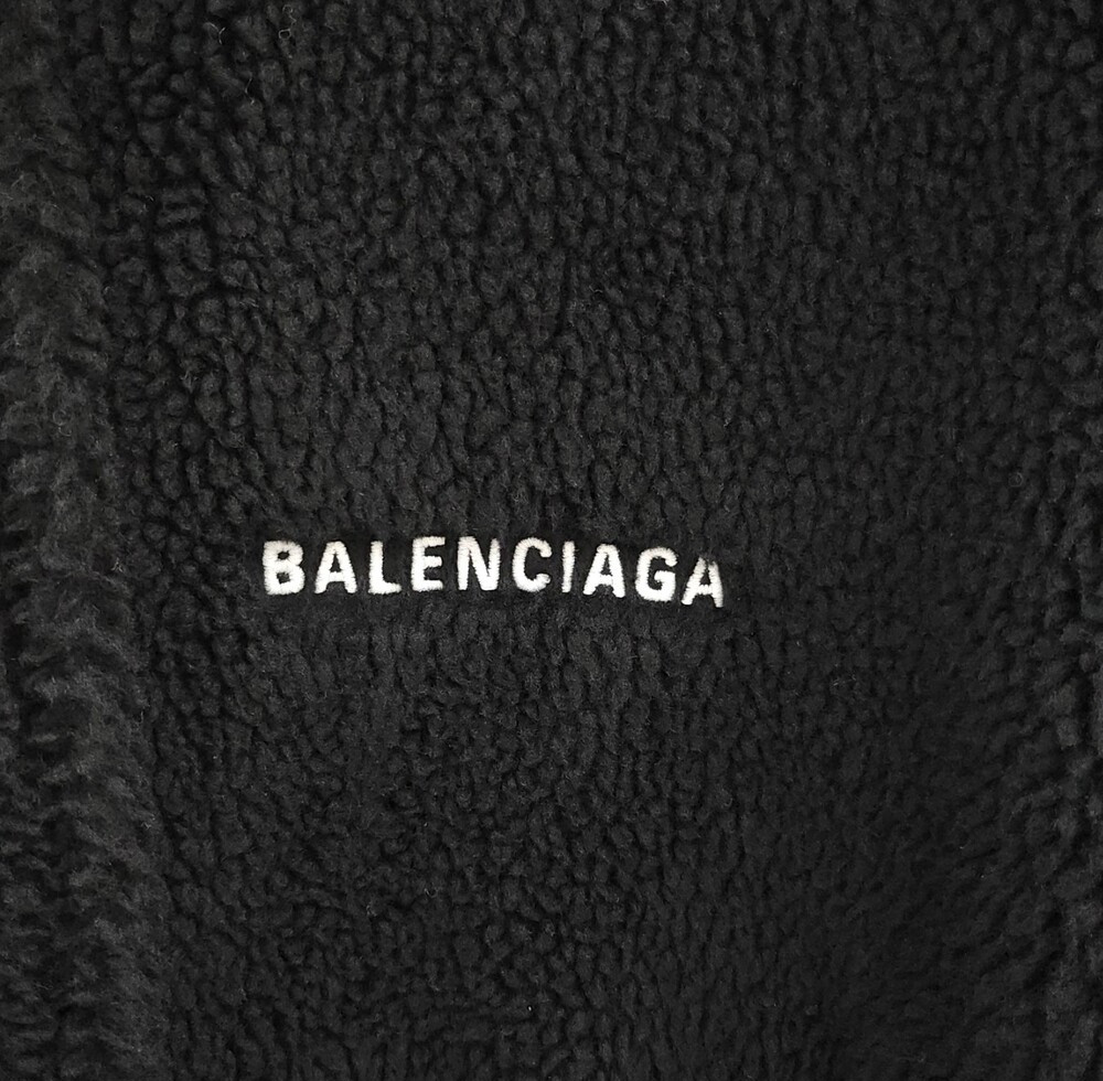 [럭스유] (새상품) L / 발렌시아가 여성 로고 자수 플리스 집업 후드 768694