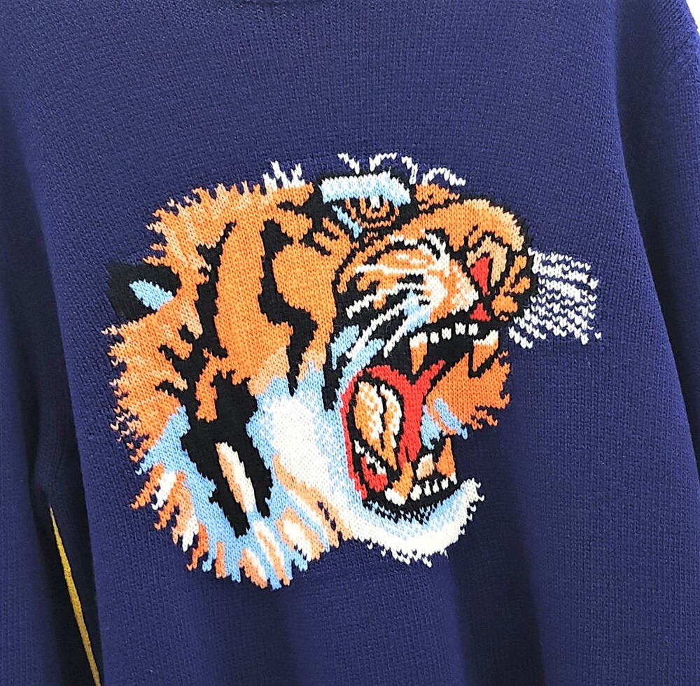 [럭스유] L / 구찌 타이거 자수 울 니트