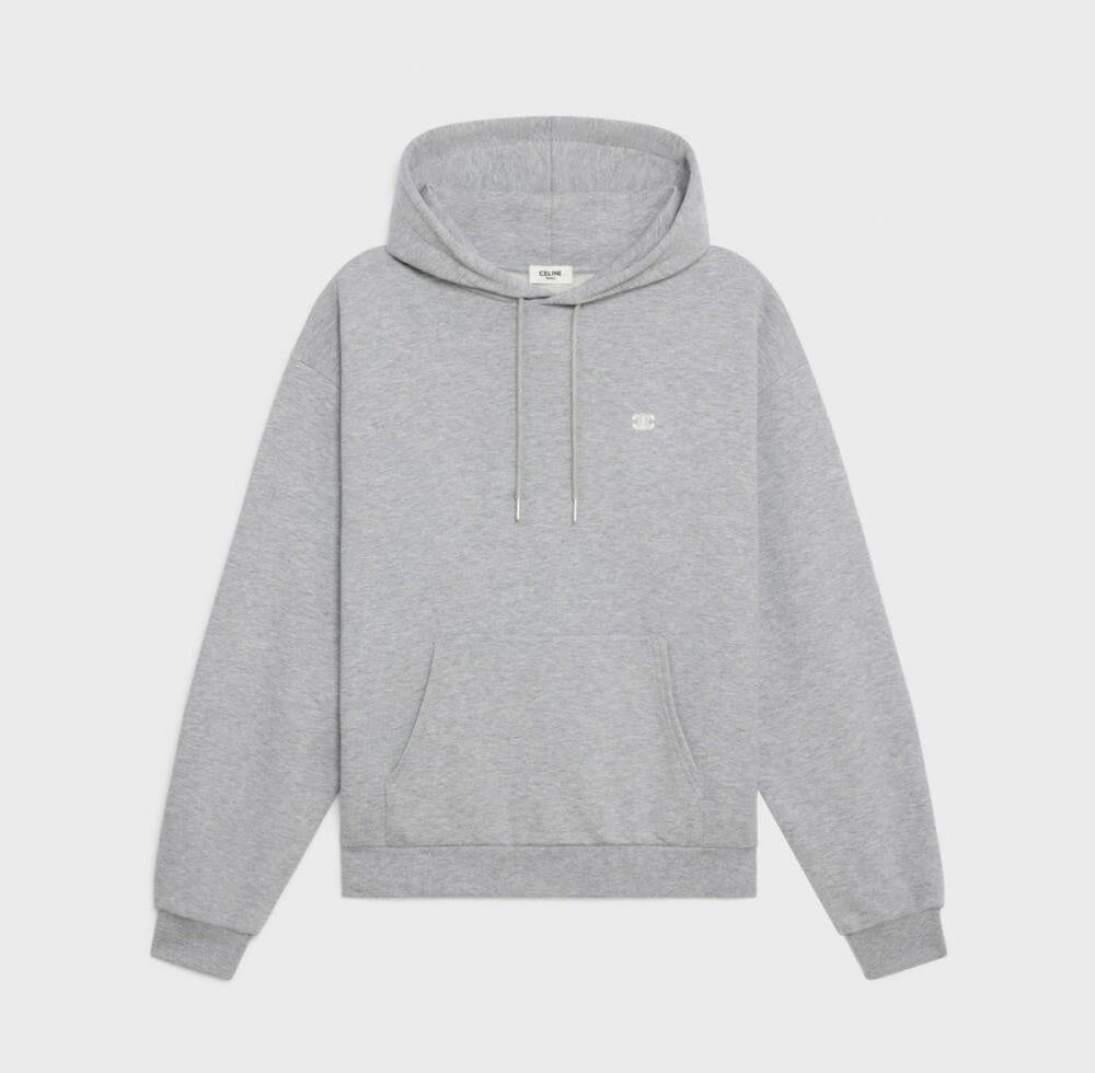 [럭스유] XS / 셀린느 로고 코튼 캐시미어 후드 그레이 2Y377450I