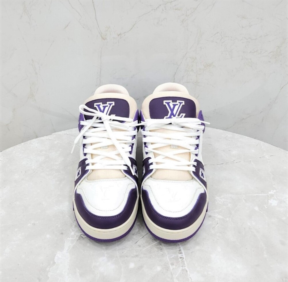 [럭스유] 7.5 / 루이비통 LV 퍼플 모노그램 트레이너 스니커즈