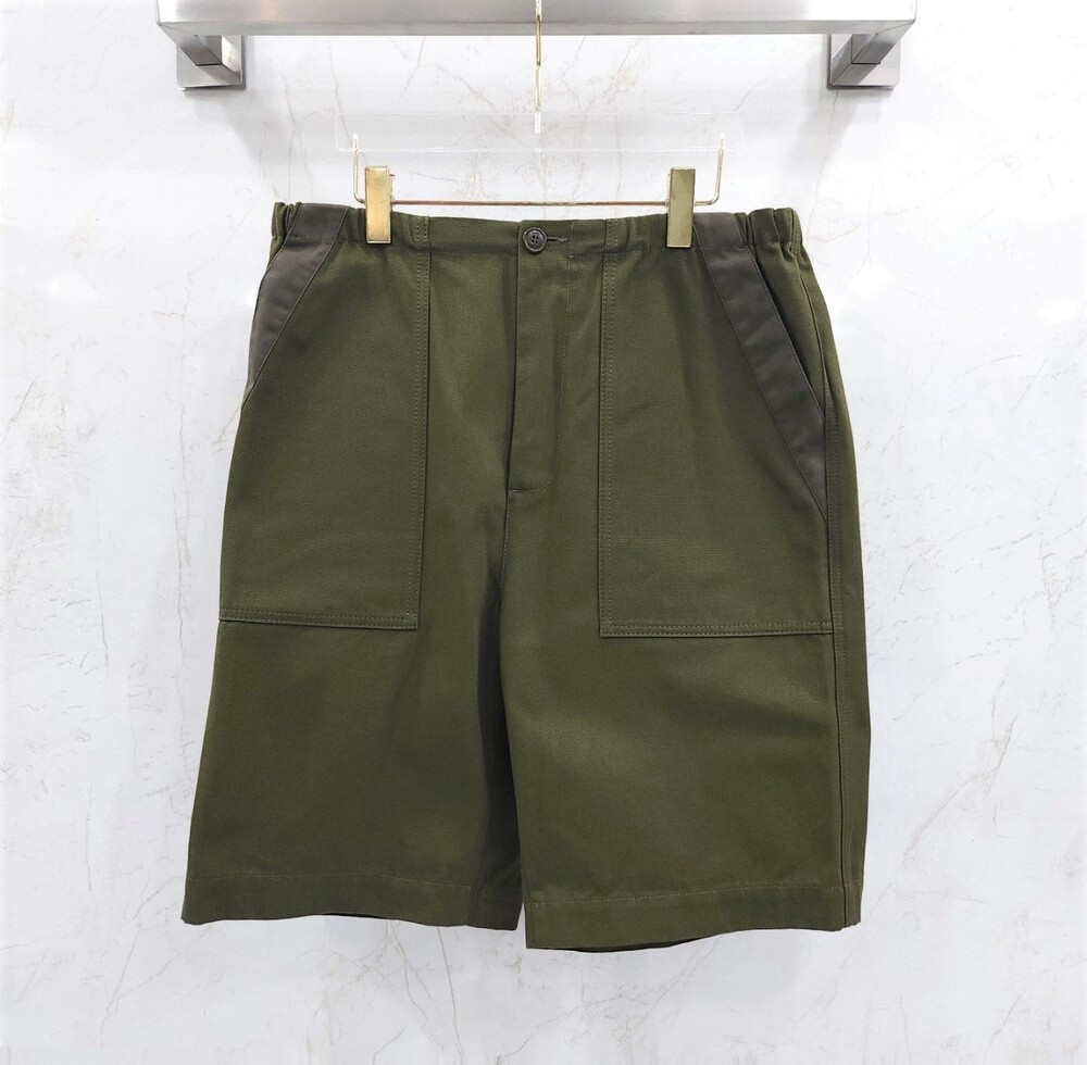 [럭스유] (새상품) 50 / 구찌 캔버스 레더 코튼 팬츠