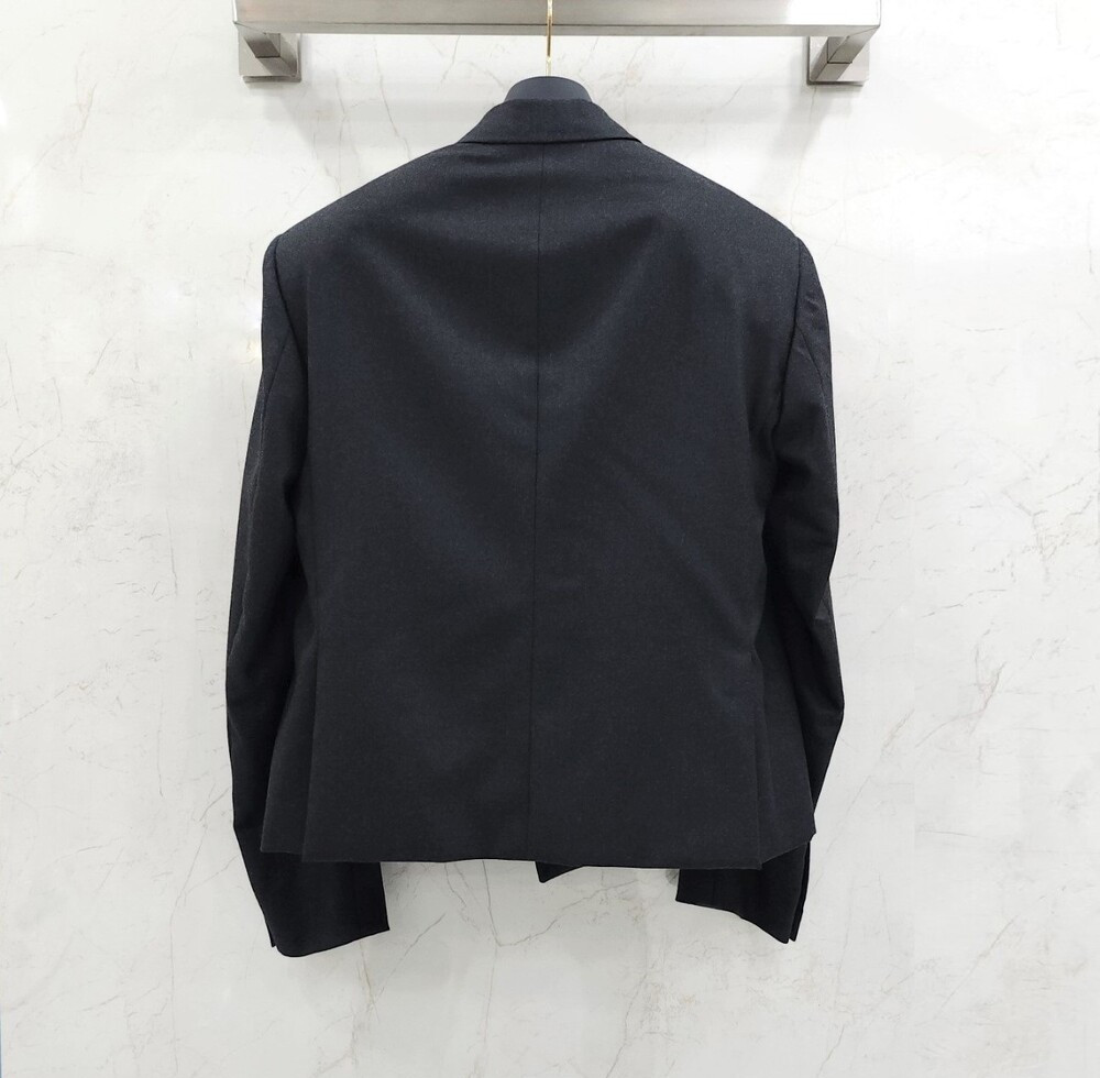 [럭스유] (새상품) 50 / 루이비통 쇼트 캐시미어 플레인 로고 블레이저 자켓