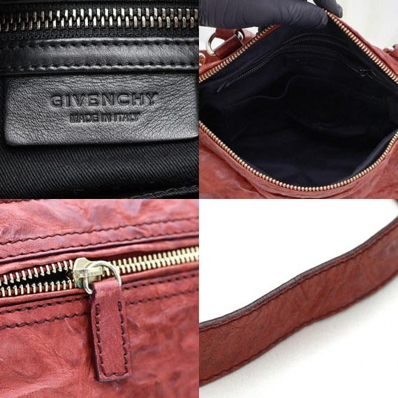 Givenchy(지방시) 13G5250004 레드 램스킨 금장 판도라 링클 미듐 2WAY
