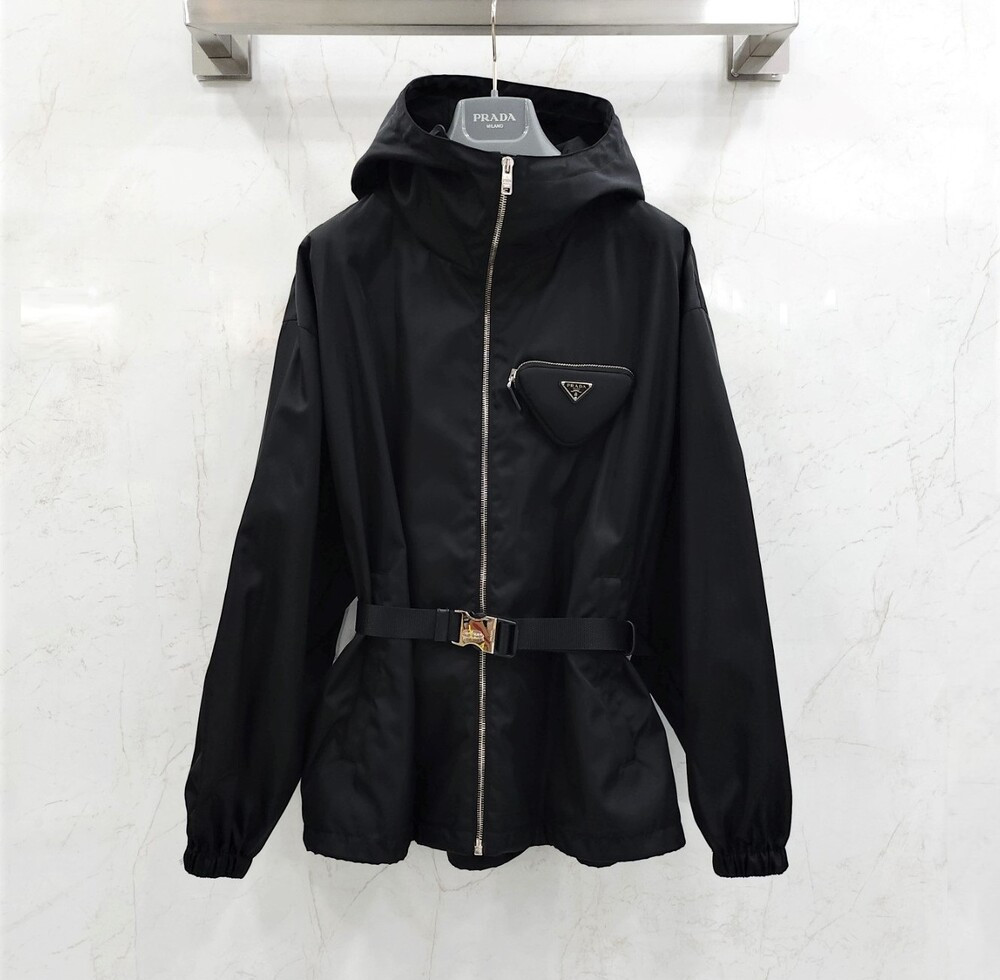 [럭스유] 40 / 프라다 파우치 리나일론 후드 블루종 자켓 291964