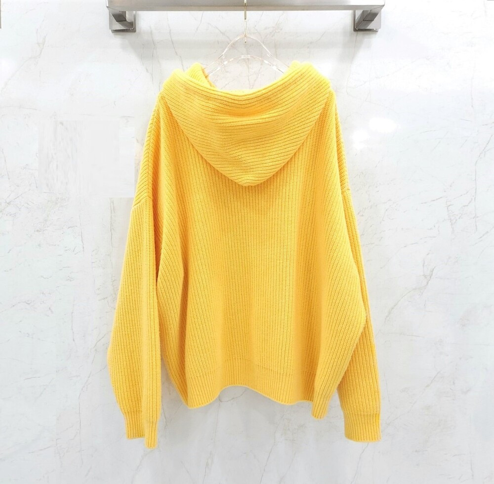 [럭스유] L / 셀린느 리브드 울 스웨터 후드 2A85W423P