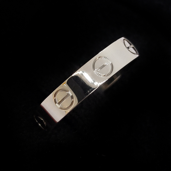 까르띠에 미니 러브링 화이트골드 반지 49호 전시상품급 B40851