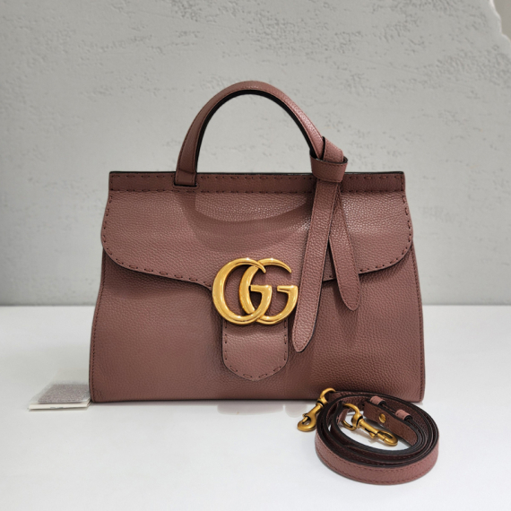 구찌 GG 마몬트 탑핸들 인디핑크 토트백 421890