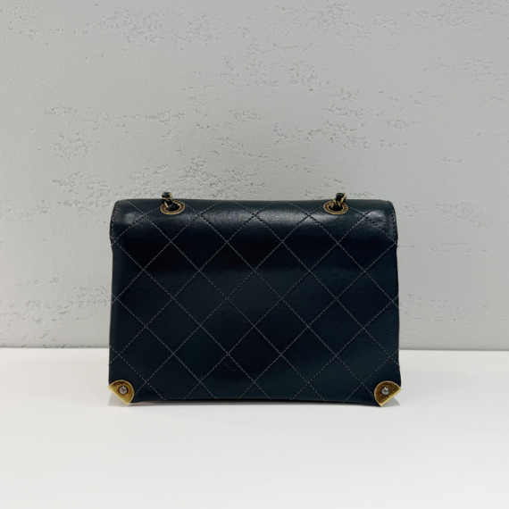 샤넬 플랩백 램스킨 미니 금장 블루그린 숄더백 23번대 A93514