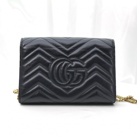 Gucci(구찌) 474575 블랙 마틀라세 GG 마몽 미니 체인 크로스백