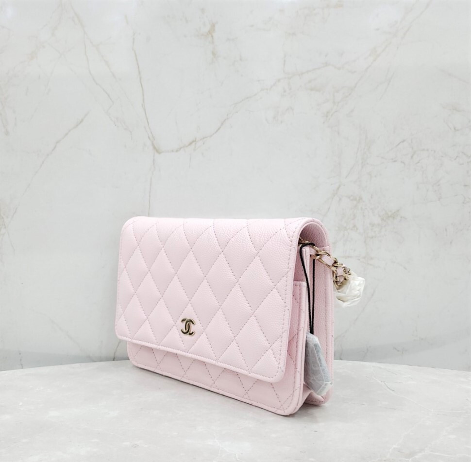[럭스유] (새상품) 샤넬 핑크 캐비어 WOC 체인 크로스백 신형내장칩 AP0250