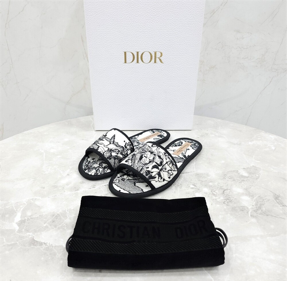 [럭스유] (새상품) 38 / 디올 슬라이드 뮬 슬리퍼