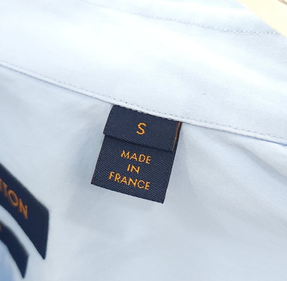 [럭스유] (새상품)  S / 루이비통 로고 프린팅 레귤러 블루 셔츠