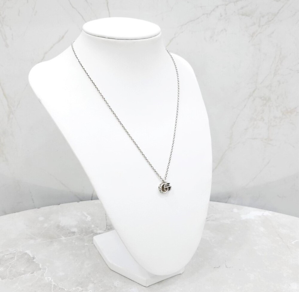 [럭스유] 구찌 더블 G 실버 목걸이
