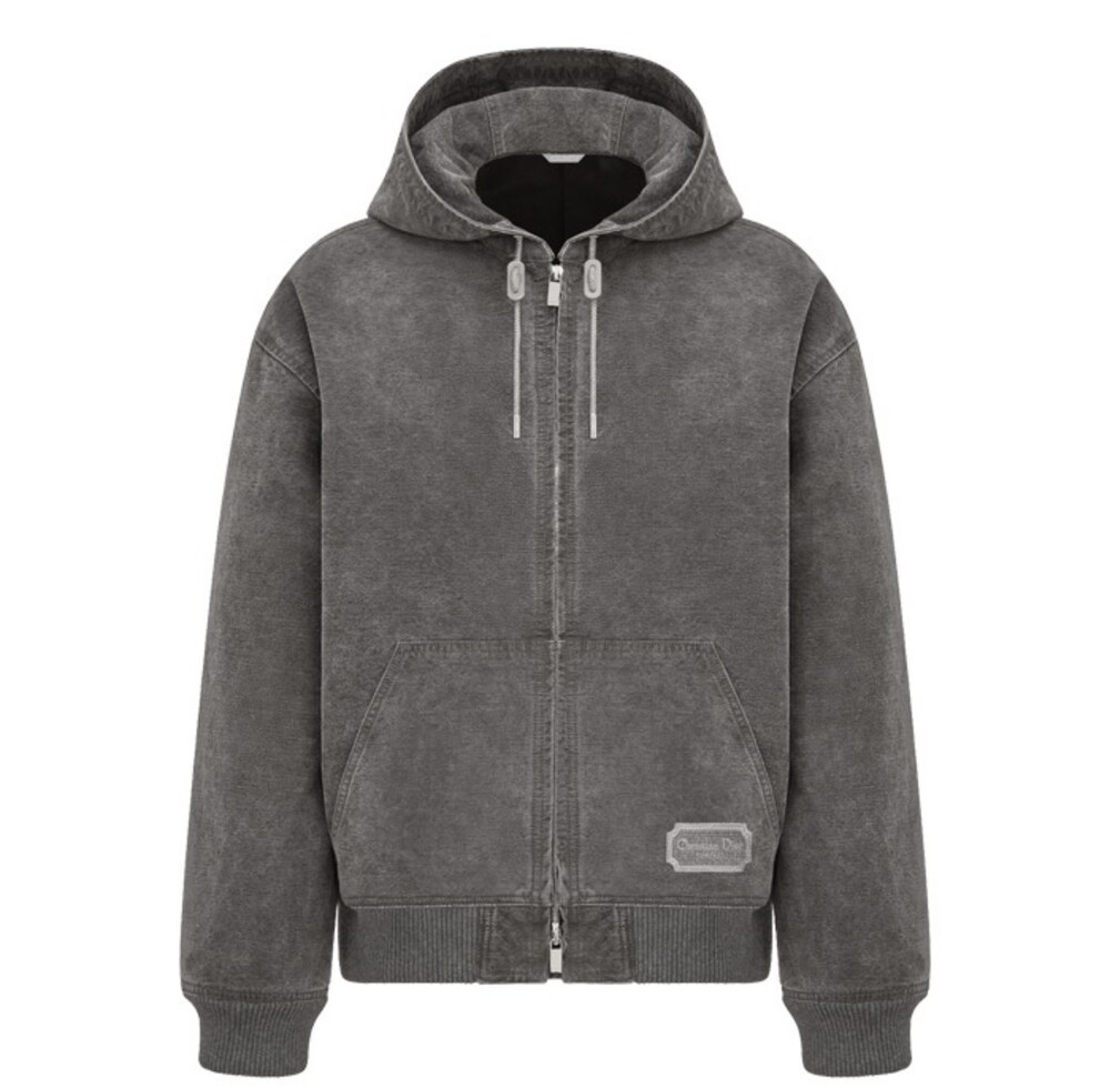 [럭스유] 52 / 디올 콘트라스트 쿠튀르 자수 지퍼 블루종 자켓