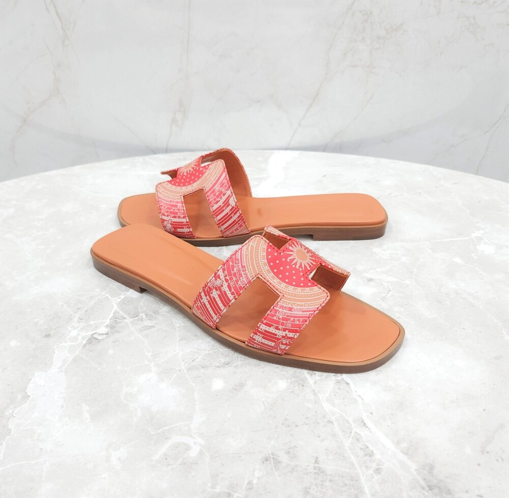 [럭스유] 36 / 에르메스 오란 샌들 슬리퍼 멀티컬러 테라코타