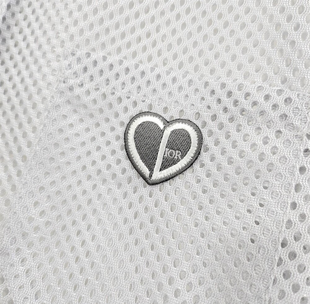[럭스유] 38 / 디올 메쉬 하트 로고 반팔 셔츠