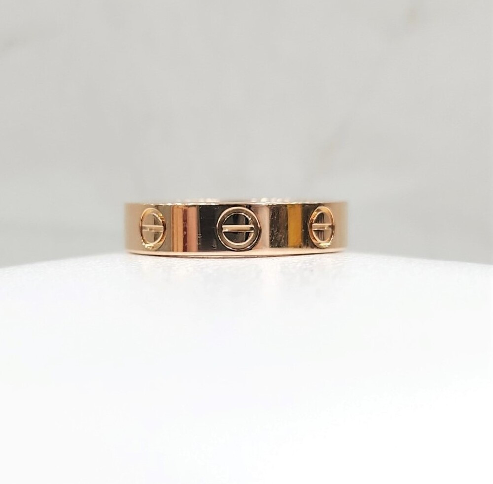 [럭스유] 까르띠에 다이아 1P 러브밴드 링 18K 로즈골드 47호