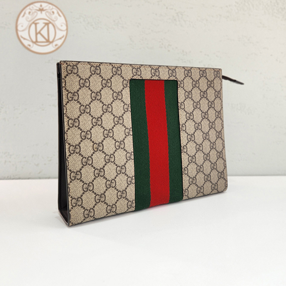 구찌 GG 수프림 웹 파우치 475316