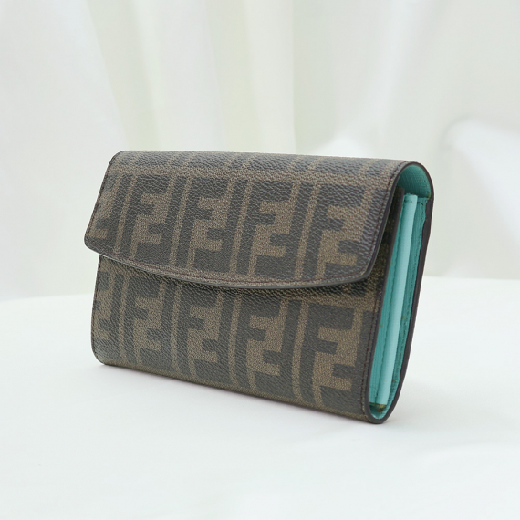 Fendi(펜디) 8M0340 민트 컬러 PVC FF로고 쥬카 엔벨로프 장지갑 