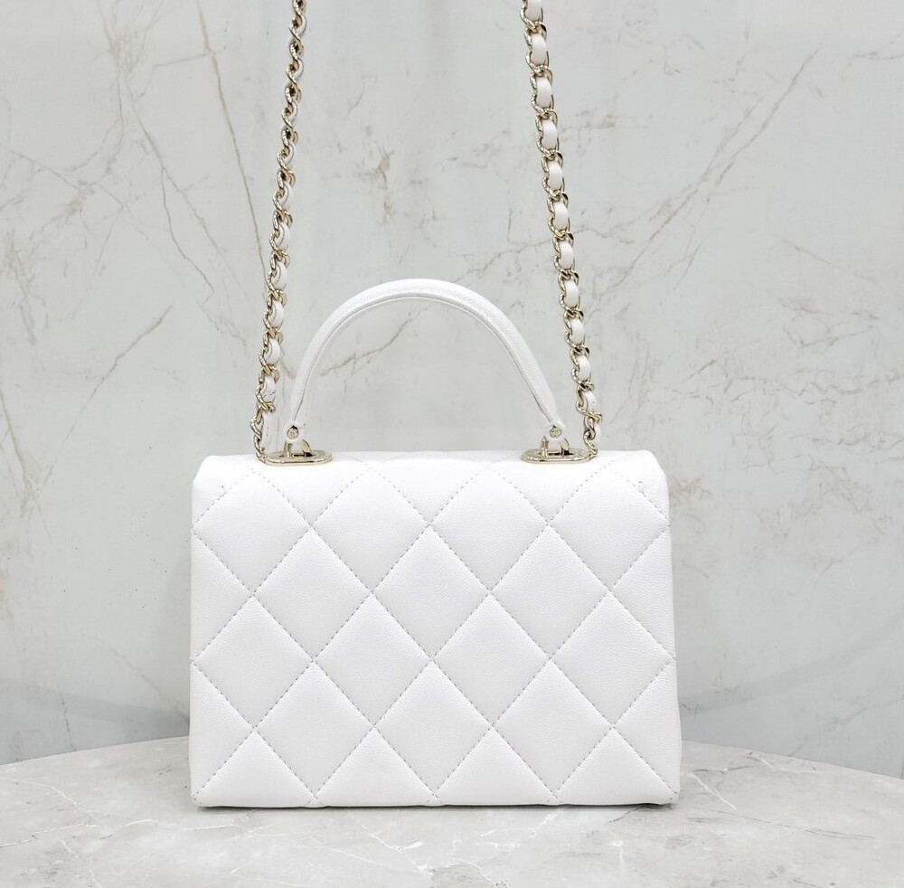 [럭스유] 샤넬 24P CC로고 레트로 트위스트 미듐 탑핸들 백 AS4711