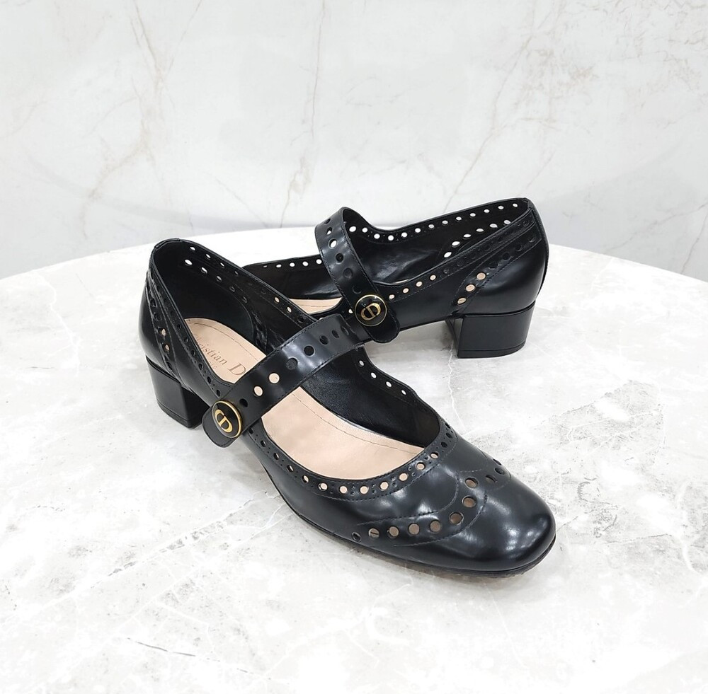 [럭스유] 38.5 / 디올 TEDDY-D 힐 발레리나 슈즈 KCB651ACA