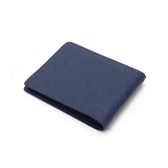 Louis Vuitton(루이비통) M14787 네이비 블루 모노그램 토뤼옹 카프스킨 멀티플 월릿 반지갑