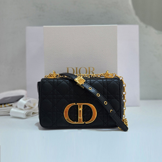 디올 까나쥬 카로 스몰 블랙 숄더백 24년 M9241UWHC