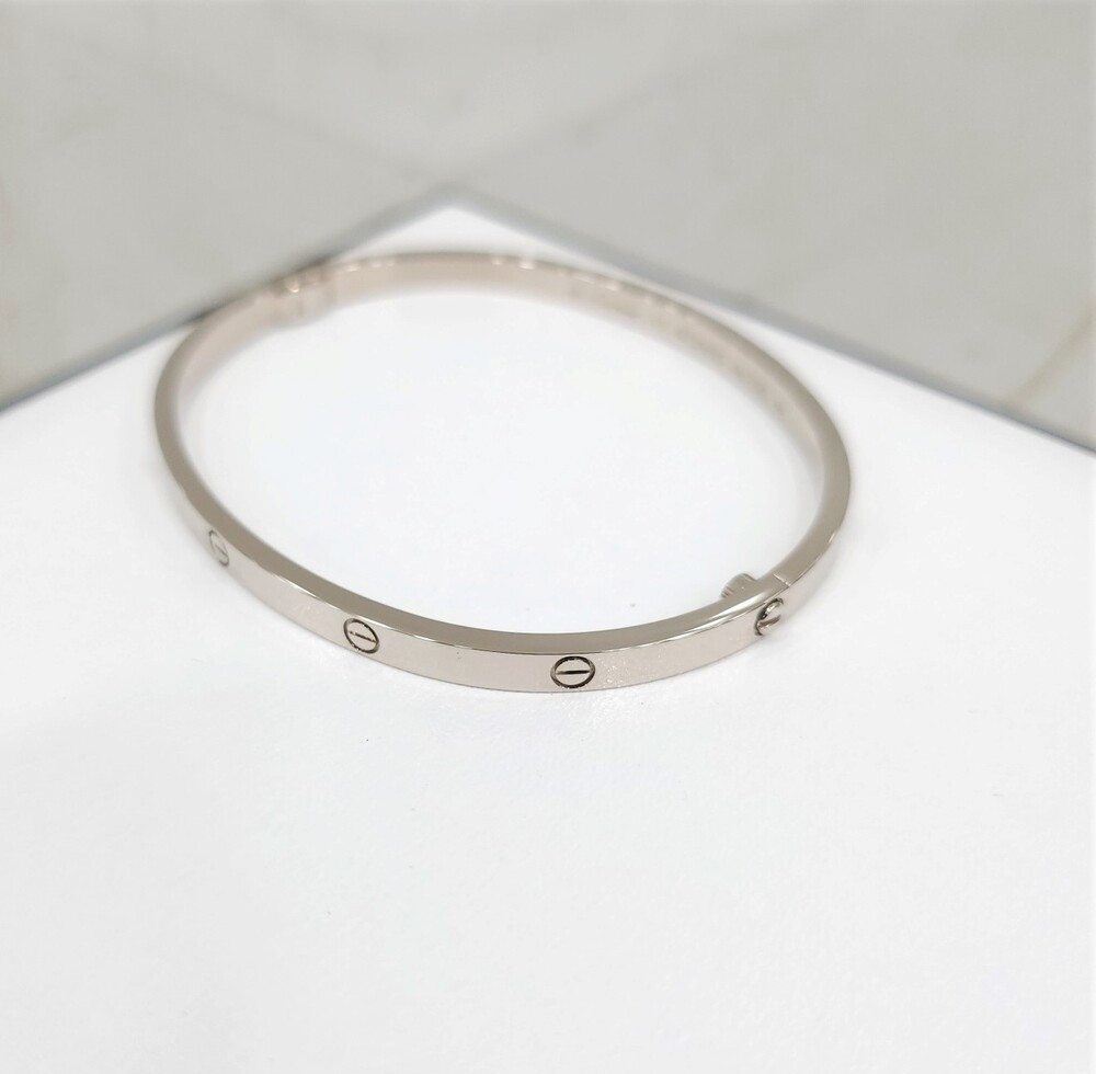 [럭스유] 까르띠에 화이트골드 러브 브레이슬릿 스몰 17호