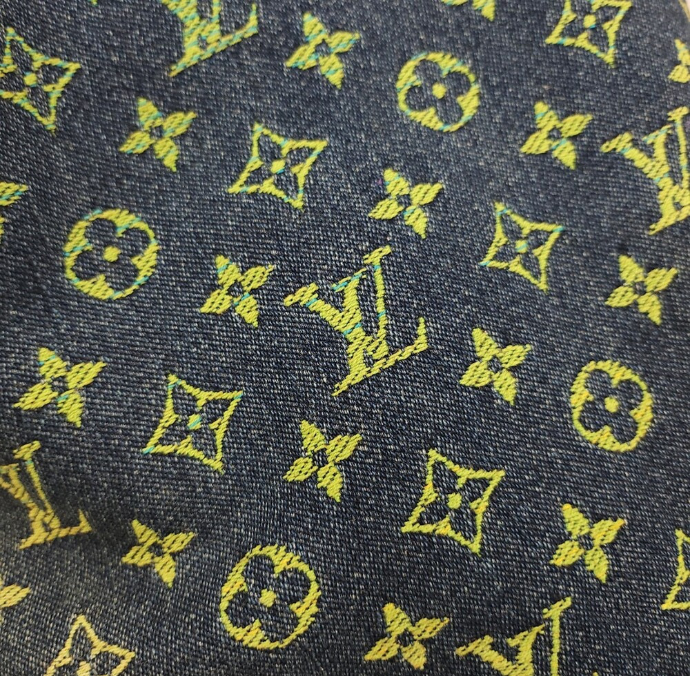[럭스유] S / 루이비통 레인보우 모노그램 데님 반팔 셔츠