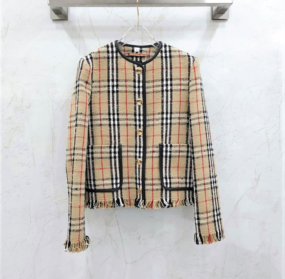 [럭스유] (새상품) 36 / 버버리 체크 부클레 카라리스 자켓 스커트 세트