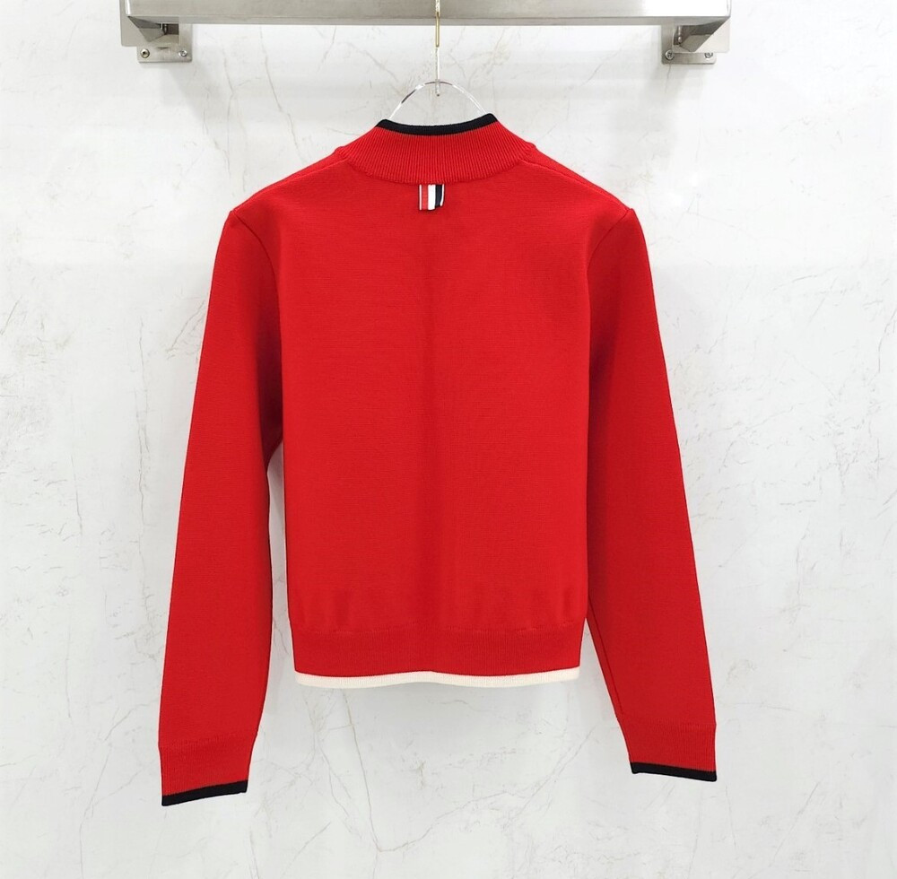 [럭스유] (새상품) 38 / 톰브라운 레드 밀라노 스티치 봄버 자켓 FKJ0173A