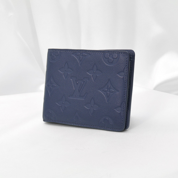 Louis Vuitton(루이비통) M14787 네이비 블루 모노그램 토뤼옹 카프스킨 멀티플 월릿 반지갑