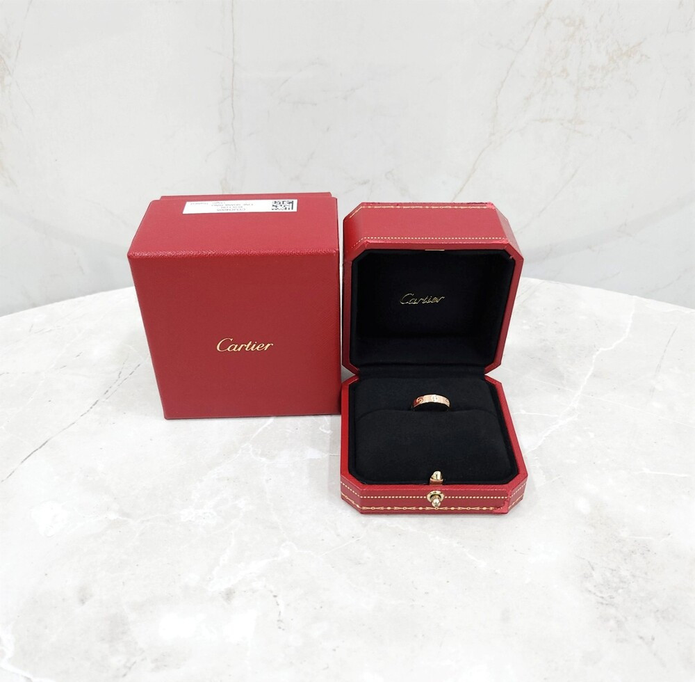 [럭스유] 까르띠에 러브밴드 링 18K 핑크골드 46호
