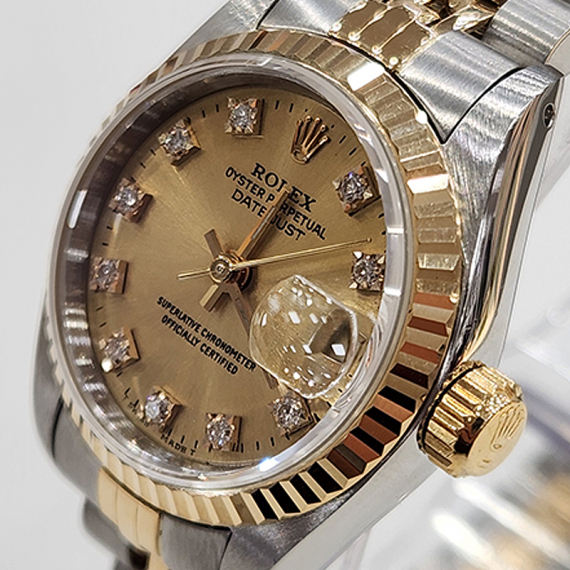 롤렉스 데이저스트 콤비 10P 샴페인골드 26MM 여성시계 전시상품급 69173