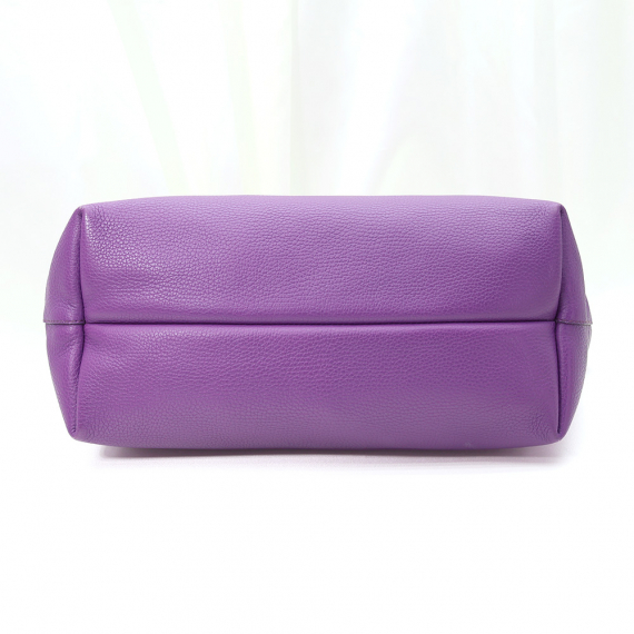 Ferragamo(페라가모) 21 D766 퍼플 카프스킨 금장 간치니 바이스 쇼퍼 숄더백