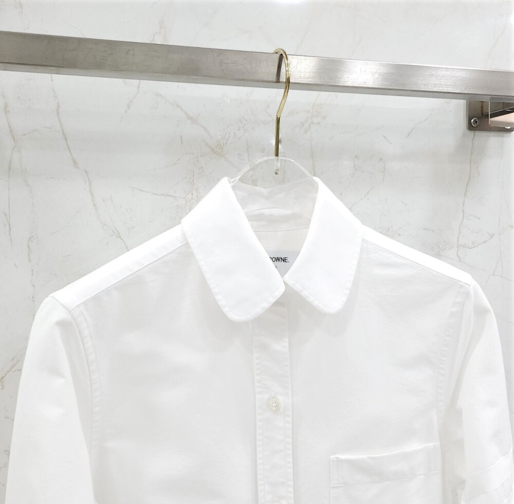 [럭스유] (새상품) 38 / 톰브라운 여성 클래식 롱 슬리브 4바 화이트 셔츠 FLL019A