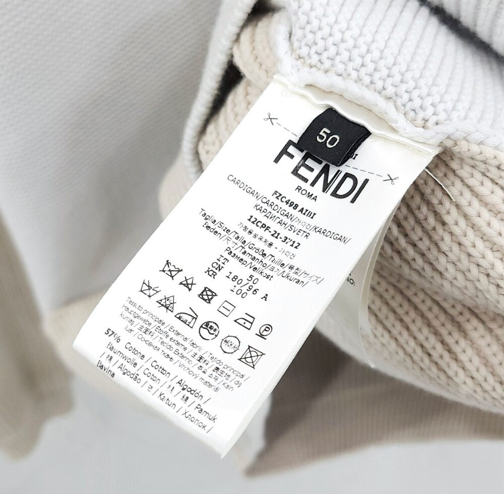 [럭스유] 50 / 펜디 컬러 블록 니트 가디건 FZC498