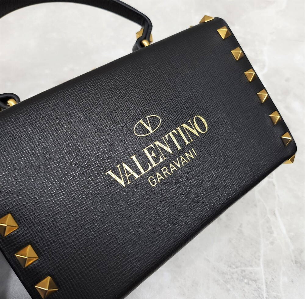 [럭스유] 발렌티노 락스터드 로고 박스 투웨이 토트 숄더백