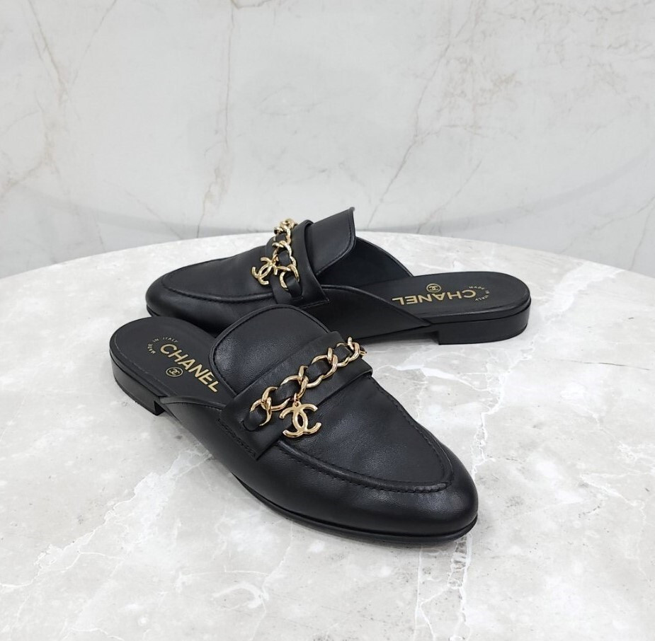 [럭스유] 39 / 샤넬 CC로고 체인 블로퍼 뮬 G36421