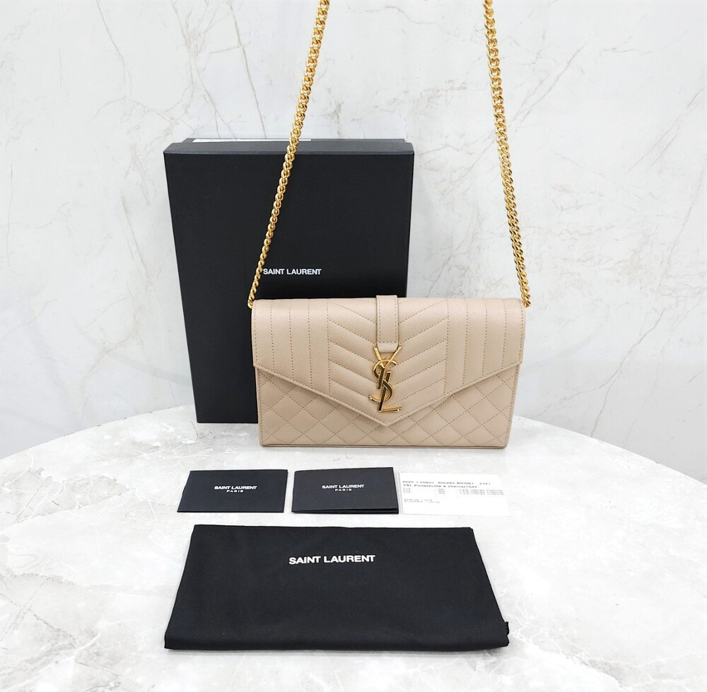 [럭스유] 생로랑 모노그램 WOC 마틀라세 여성 체인 숄더백 620280