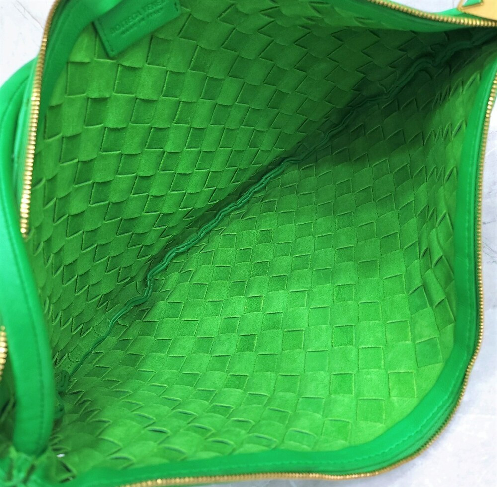 [럭스유] 보테가베네타 그린 미디엄 턴 파우치 숄더백 701024