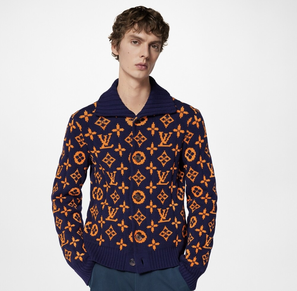 [럭스유] XXL / 루이비통 모노그램 시그니처 자카드 가디건 1AAU8U