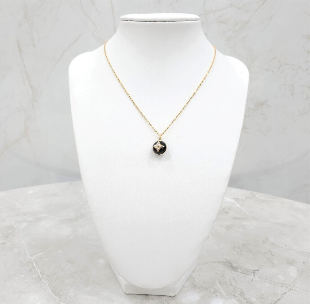 [럭스유] 루이비통 B 블라썸 펜던트 다이아 목걸이 Q93758