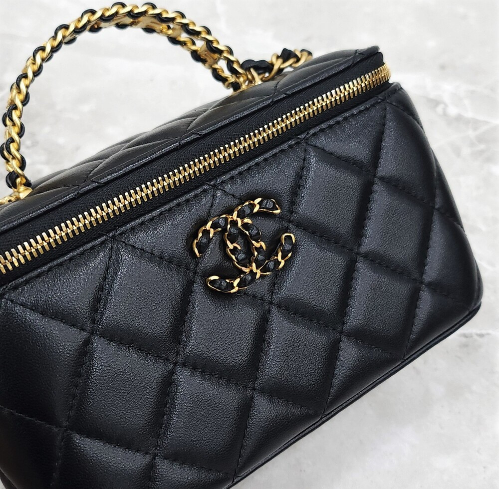 [럭스유] 샤넬 24C 탑핸들 베니티 체인 토트 숄더백 AP3663