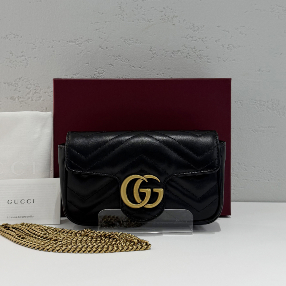 구찌 GG 마몽 마트라세 슈퍼미니 숄더백 25년 새상품 476433