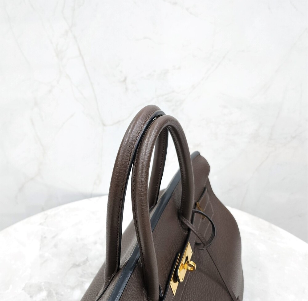 [럭스유] 에르메스 벌킨 35 토고 쇼콜라 은장 T각인