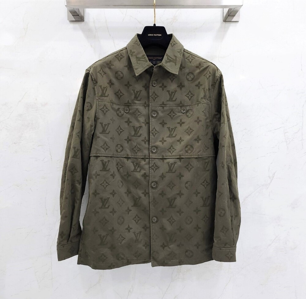 [럭스유] M / 루이비통 모노그램 코튼 오버 셔츠 자켓 1ABNP9