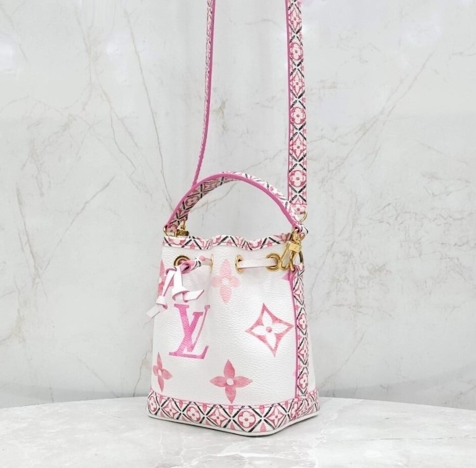 [럭스유] 루이비통 모노그램 나노 노에 버킷백 핑크 M82386