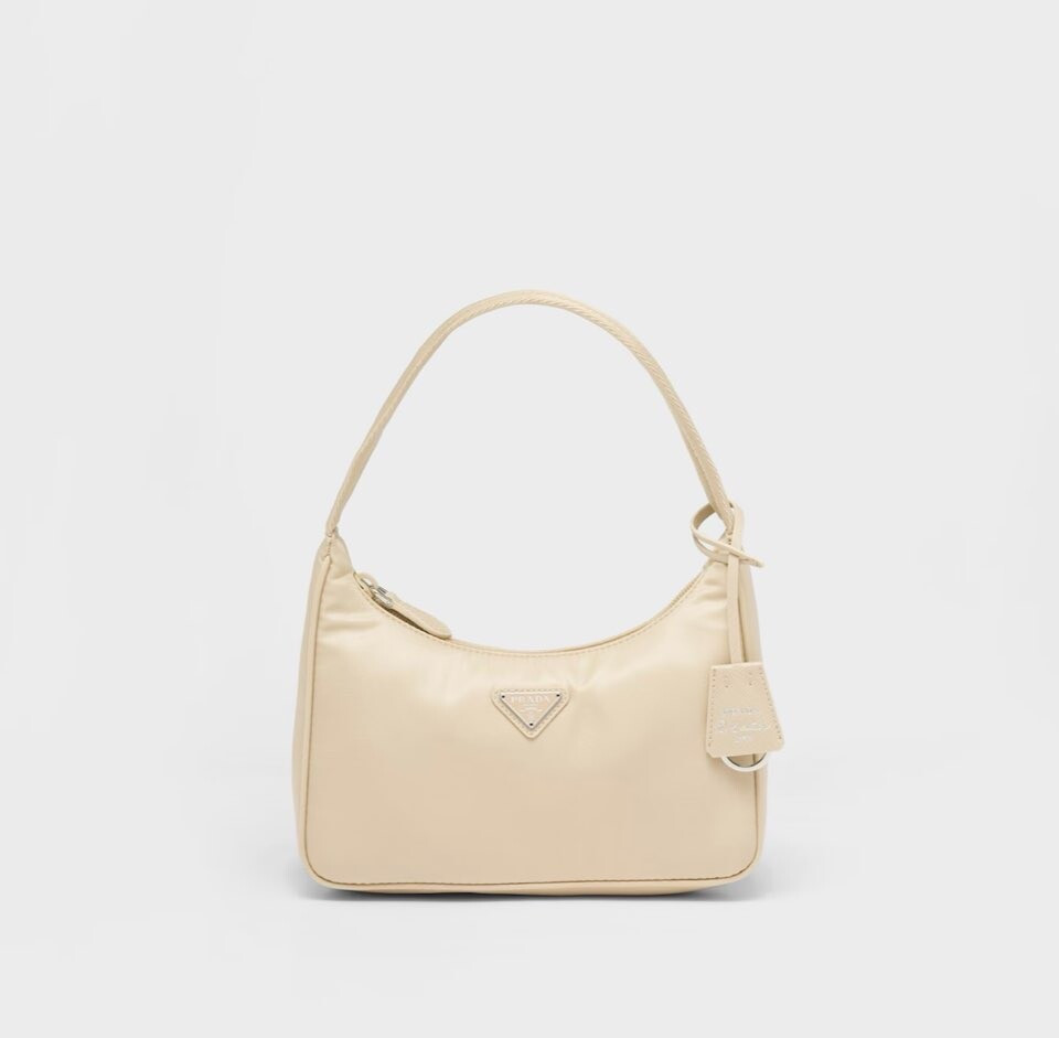 [럭스유] 프라다 삼각로고 리나일론 테수토 호보백 데저트 베이지 1NE515